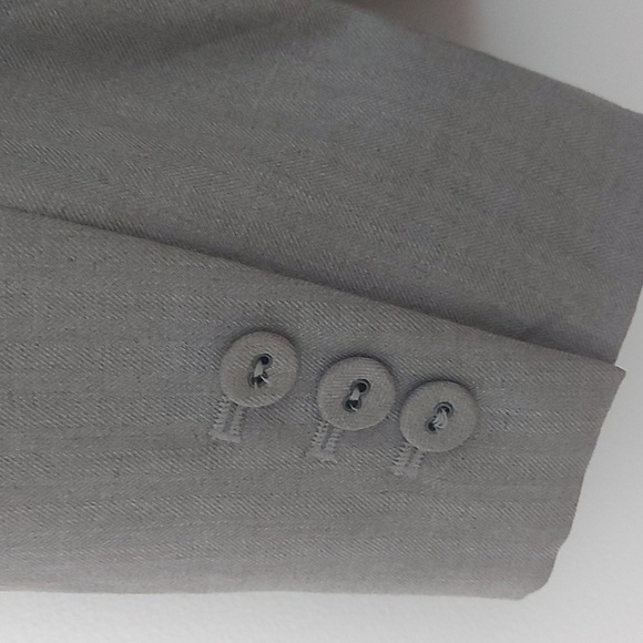 AYR Women’s Linen Blazer XL Taupe One-Button Tailored Lightweight Jacket - Picture 3 of 8